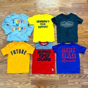 6x The Children’s Place Carter’s Toddler Boys 4T Short Long Sleeve T-Shirts EUC!